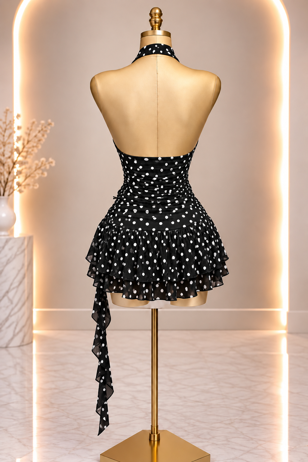 Dot Me Up Mini Two Piece Set - Black