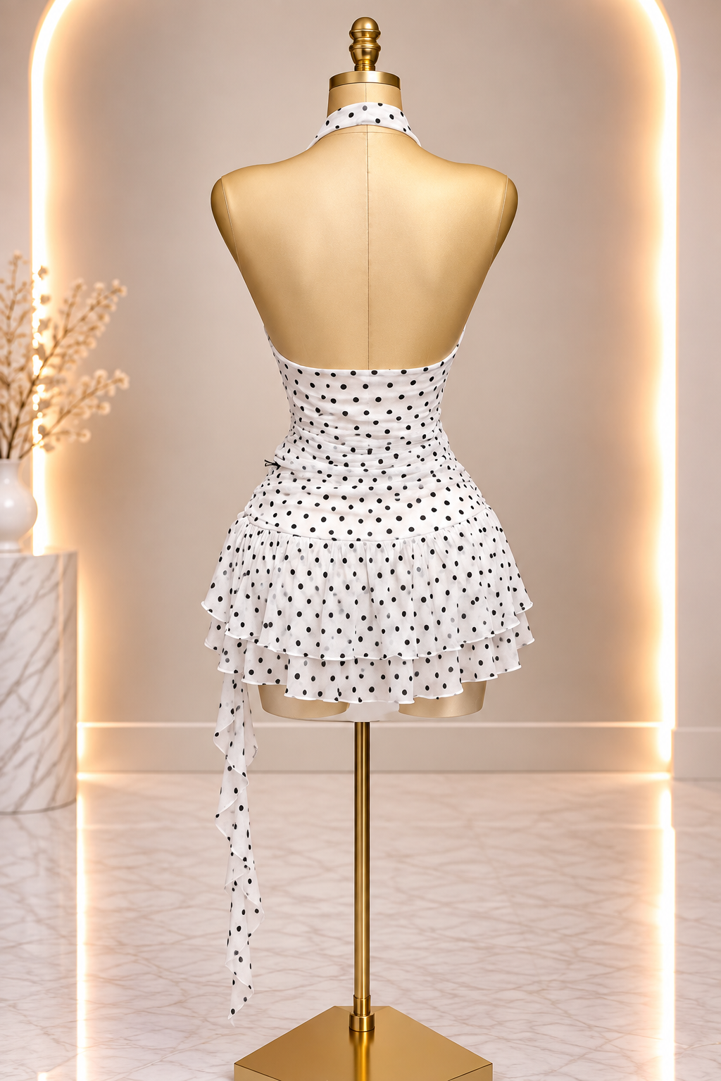 Dot Me Up Mini Two Piece Set - White