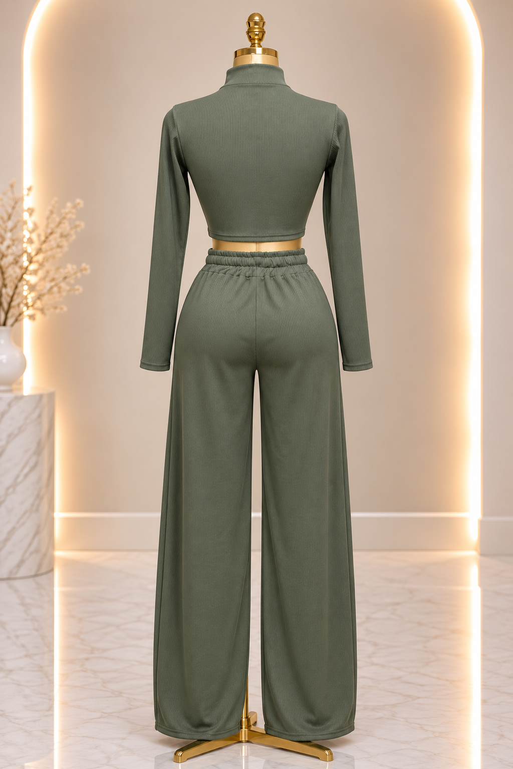 The Luxe Lounge Set -  Olive Green