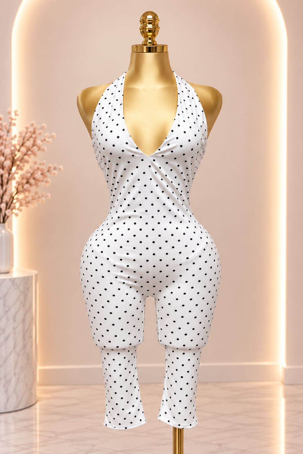 White Spot Me Jumpsuit