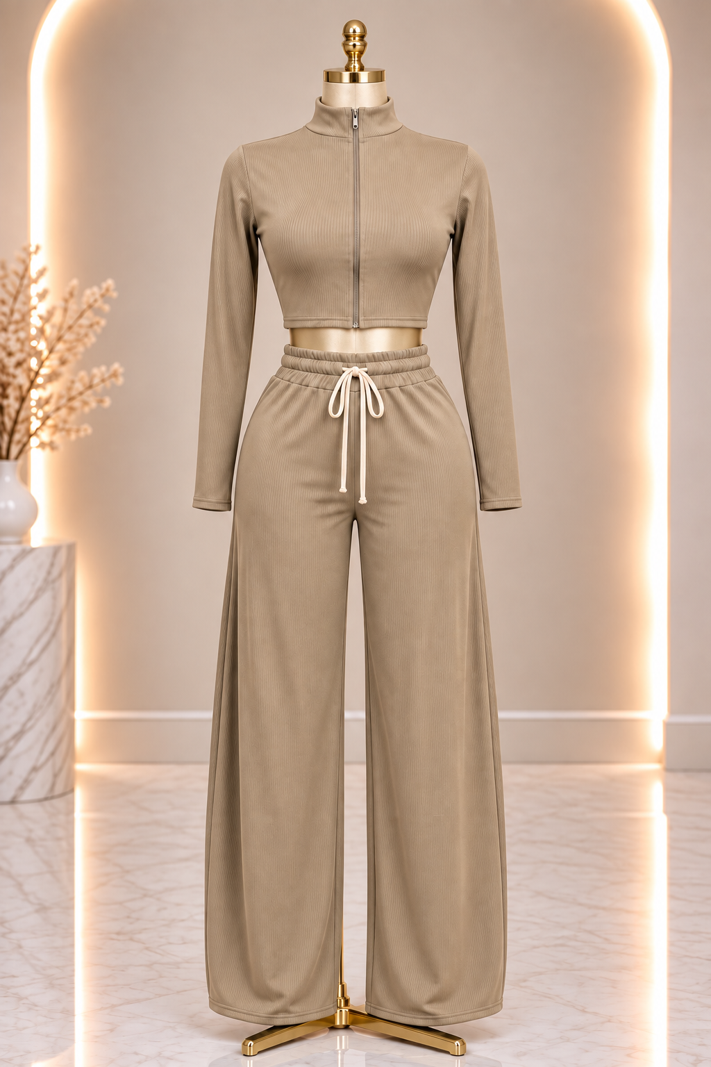 The Luxe Lounge Set - Nude