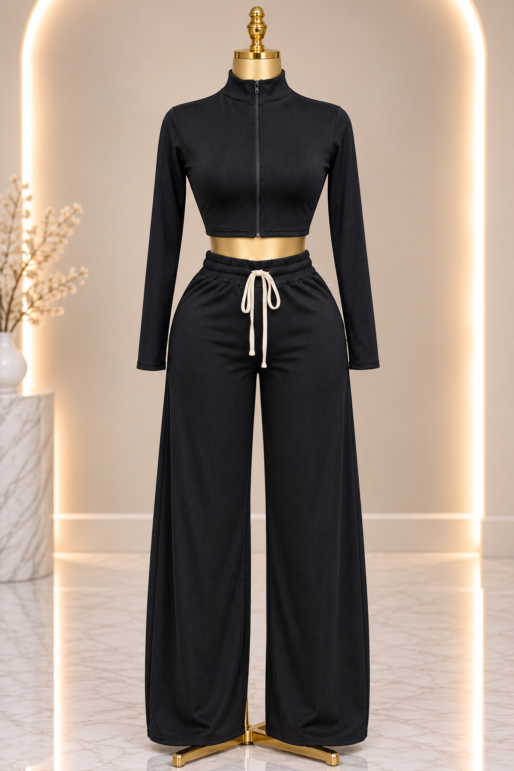The Luxe Lounge Set - Black