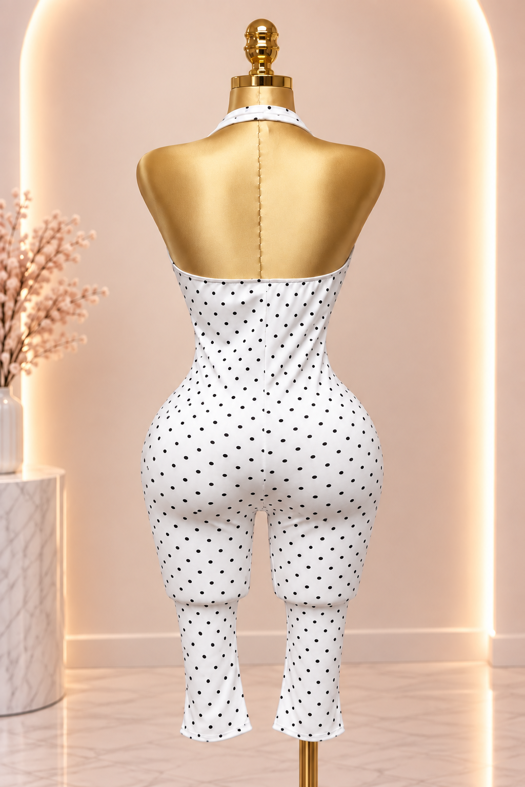 White Spot Me Jumpsuit