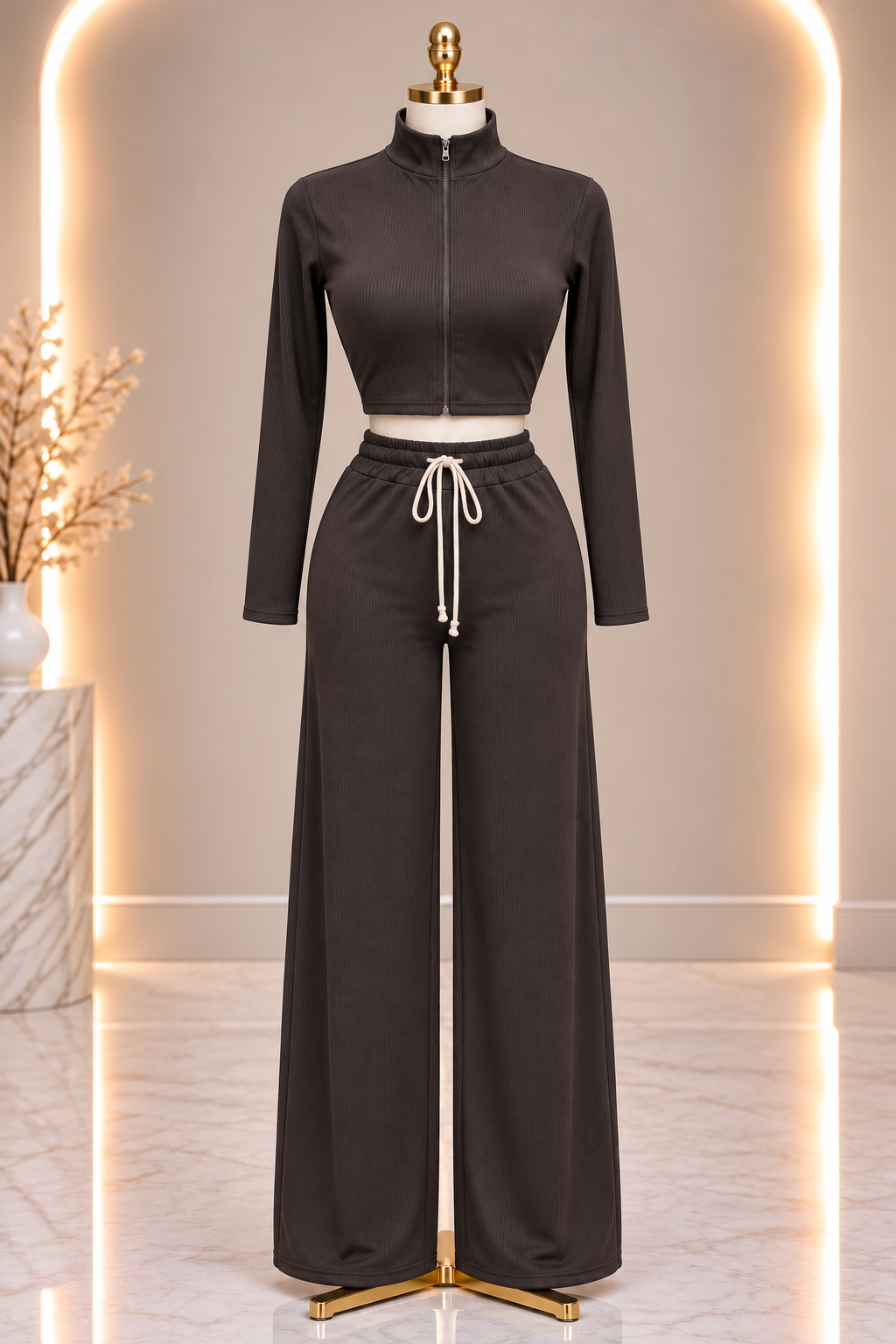 The Luxe Lounge Set - Brown