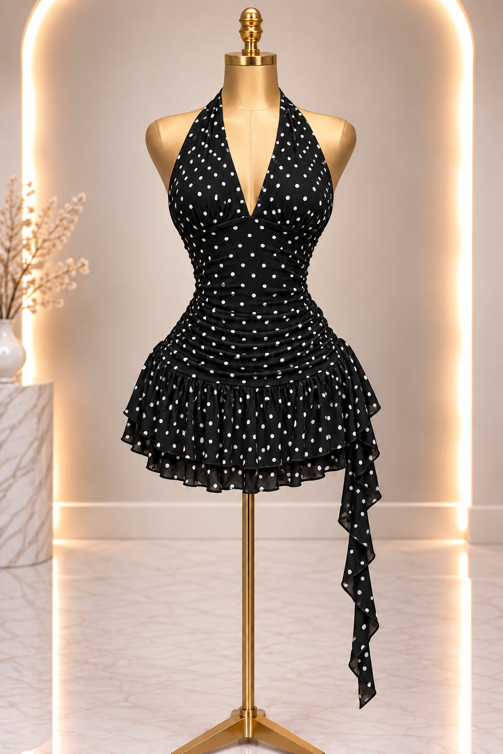 Dot Me Up Mini Two Piece Set - Black